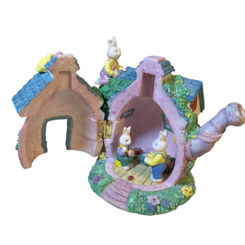 Decorative Easter Village Teapot Shaped House - Picture 7 of 14